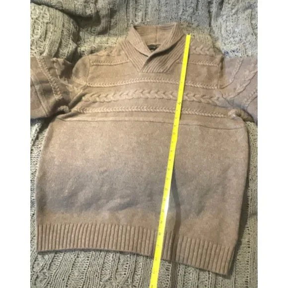 Marc Anthony Knit Sweater Men's Size Large V Neck Thick Sweater - Picture 6 of 11